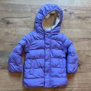 Primary Purple Lavender Parka Puffer Coat Hood Winter Jacket Kid Size 3T